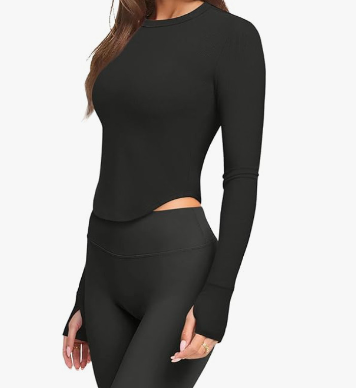 on sale under $18!

LASLULU Womens Long Sleeve Workout Tops Crop Tops Crew Neck Ribbed Slim Fitted Breathable Running Yoga Going Out T-Shirts womens casual trendy tops for 2026 

 