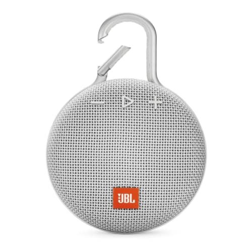 JBL Clip 3, Steel White - Waterproof, Durable & Portable Bluetooth Speaker - Up to 10 Hours of Play  | Amazon (US)