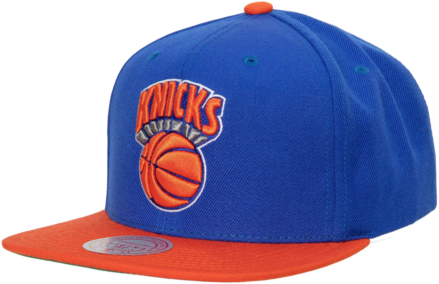 Mitchell & Ness Men's New York Knicks Two Tone Hardwood Classic Snapback Hat, Blue | DICK'S Sporting Goods