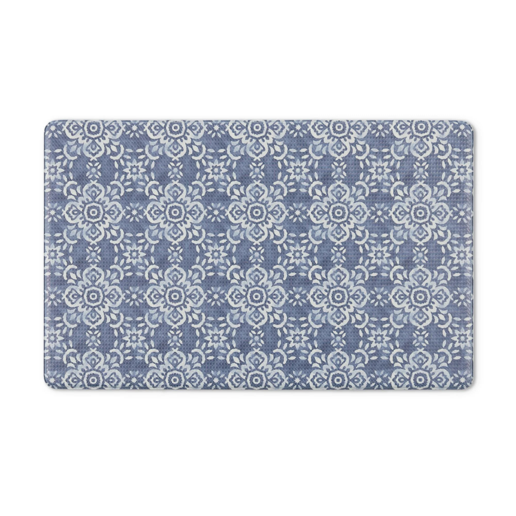 Better Homes & Gardens Azmi Kitchen Mat, Blue, 20"W x 32"L, 1 Piece | Walmart (US)