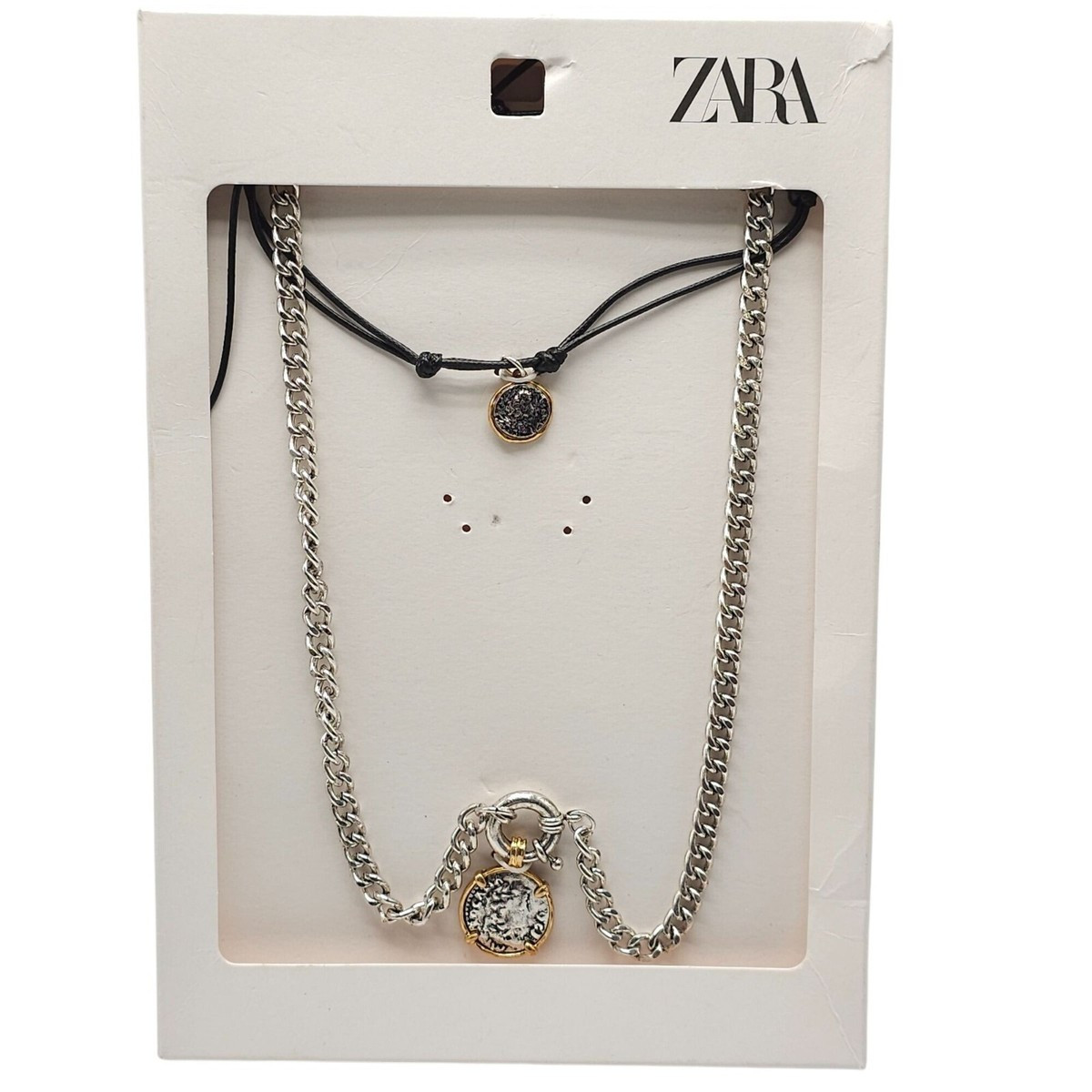 Zara Coin Pendant Necklaces Adjustable Cord Necklace Set READ ME  | eBay | eBay US