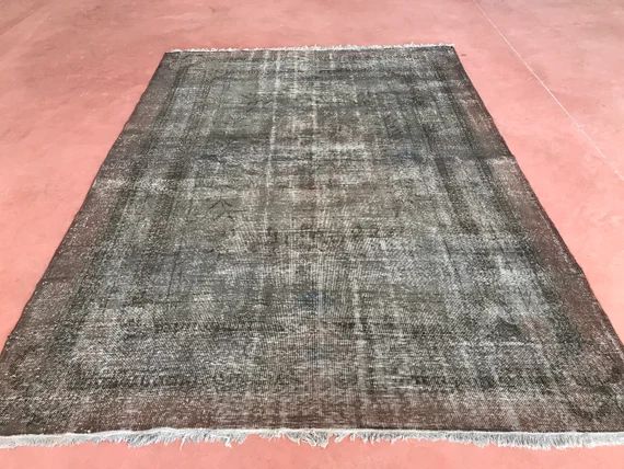 Turkish rug, 6.9 x 10.0 feet, oushak rug, oversized rug, area rug, vintage rug, empire design, bo... | Etsy (US)