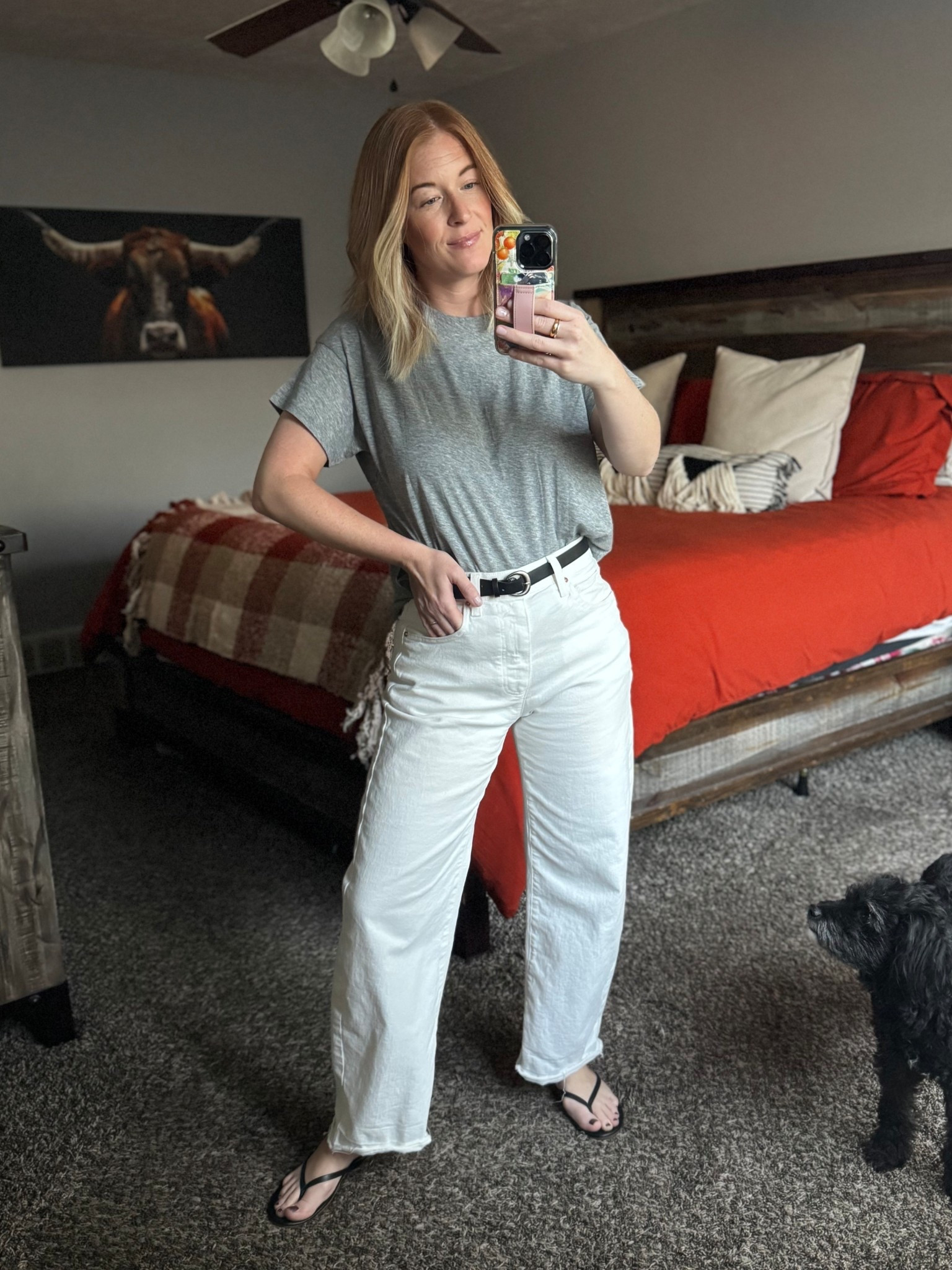 Tee is a Small
Pants are true size 25
Belt is old from Target size Small
Shoes are size 7

#LTKSeasonal