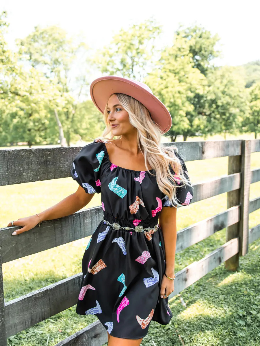 Multi-Boot Print Smocked Dress | Shop Southern Made & Southern Made Tees