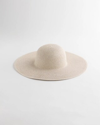 Women's Metallic Straw Sun Hat in Neutral | Chico's | Chico's