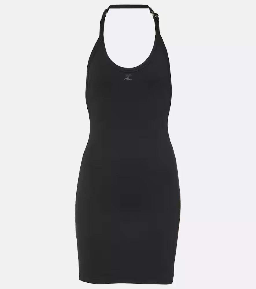 CourrÃ¨ges Ribbed-knit cotton-blend jersey minidress | Mytheresa (DACH)