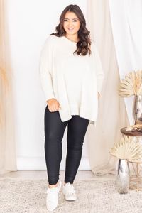 Uncomplicate My Life Ivory Pullover | The Pink Lily Boutique