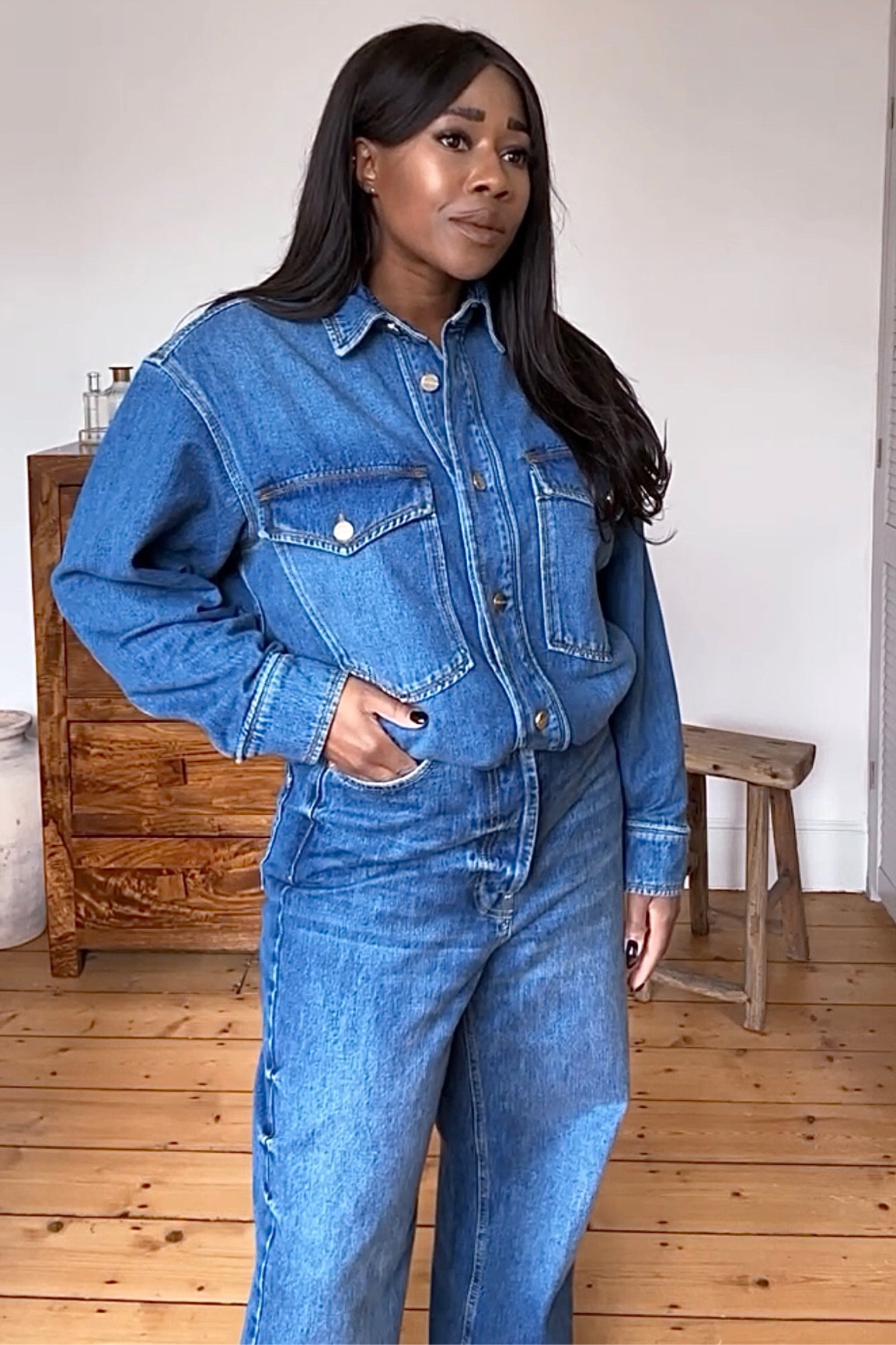 Denim, double denim , denim jeans , denim shirt , Allsaints , raey, matches fashion 

I wear true to size in the shirt & sized down two sizes in the jeans 

#LTKSeasonal #LTKMostLoved #LTKeurope