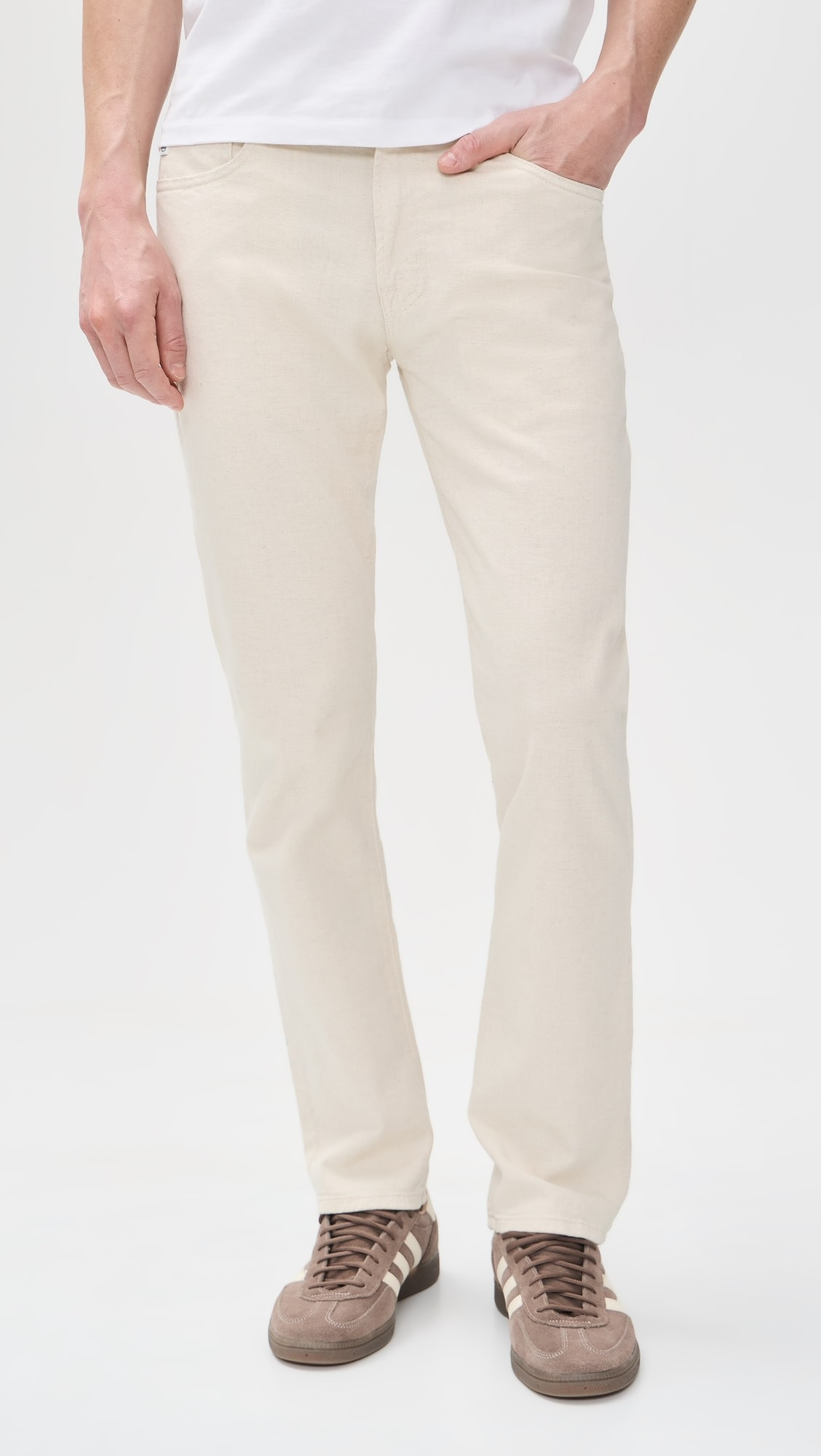 Everett Slim Straight Linen-Blend Pants 32" | Shopbop