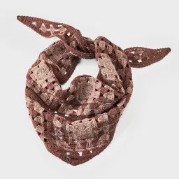 Crochet Detail Triangle Scarf - Universal Thread\u2122 Brown | Target