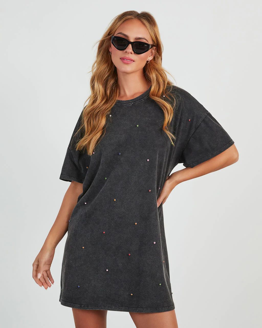 Analisa Embellished T-Shirt Dress | VICI Collection