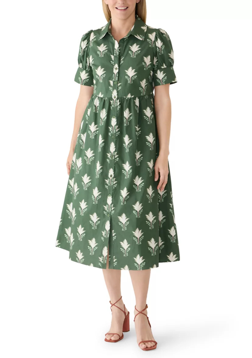 Women's Short Sleeve Meredith Midi Shirtdress | Belk