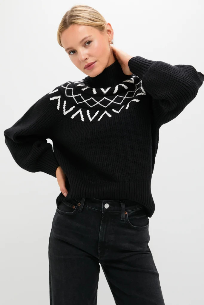 Black Marcie Fairisle Yoke Knit | Tuckernuck (US)
