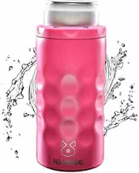 Hooch|Hog Slim Can Cooler Stainless Steel for 12 oz. Skinny Cans | 3x Insulated Beer Can Holder f... | Amazon (US)