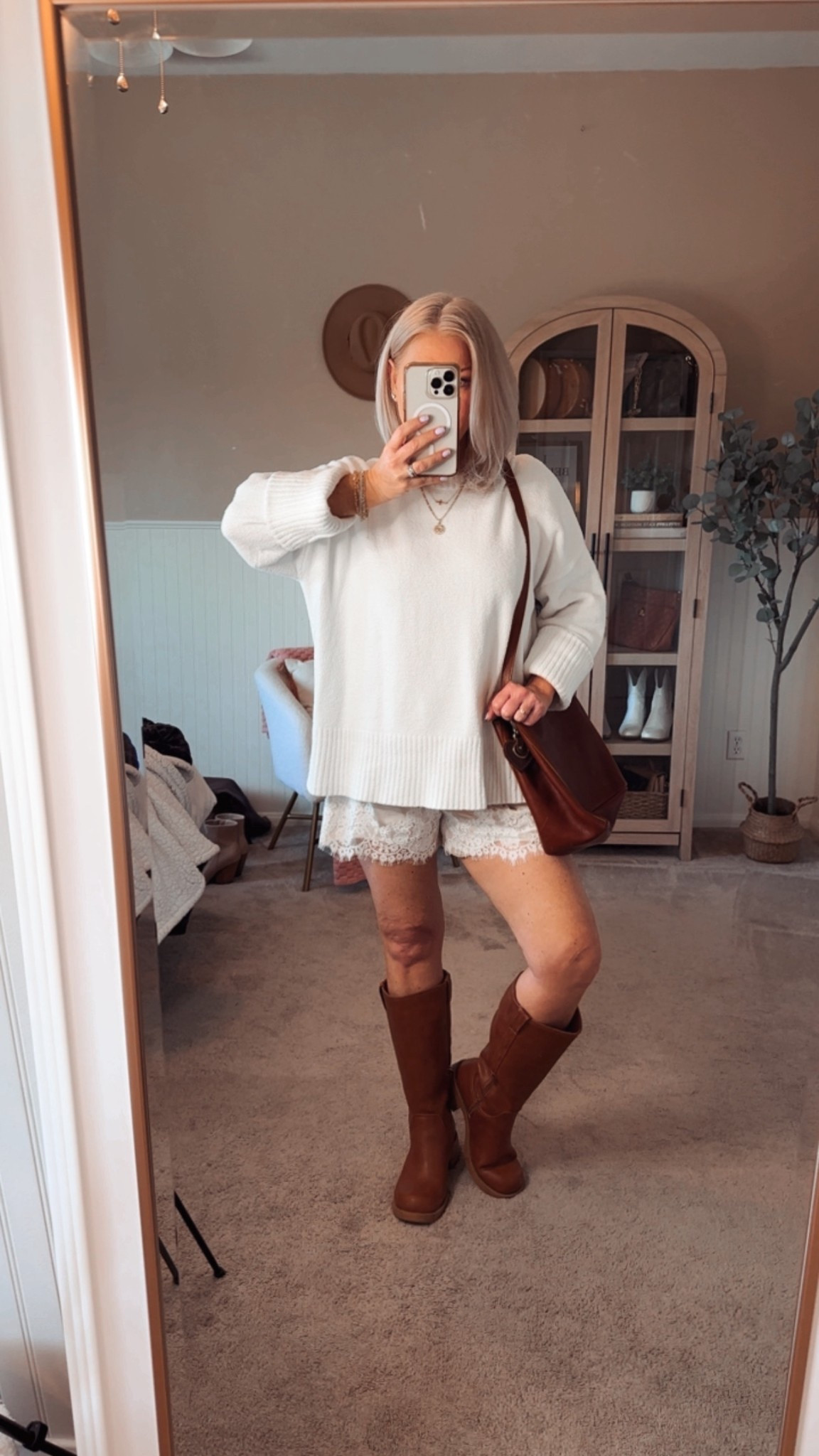 Satin lace shorts outfit

#LTKPetite #LTKootd