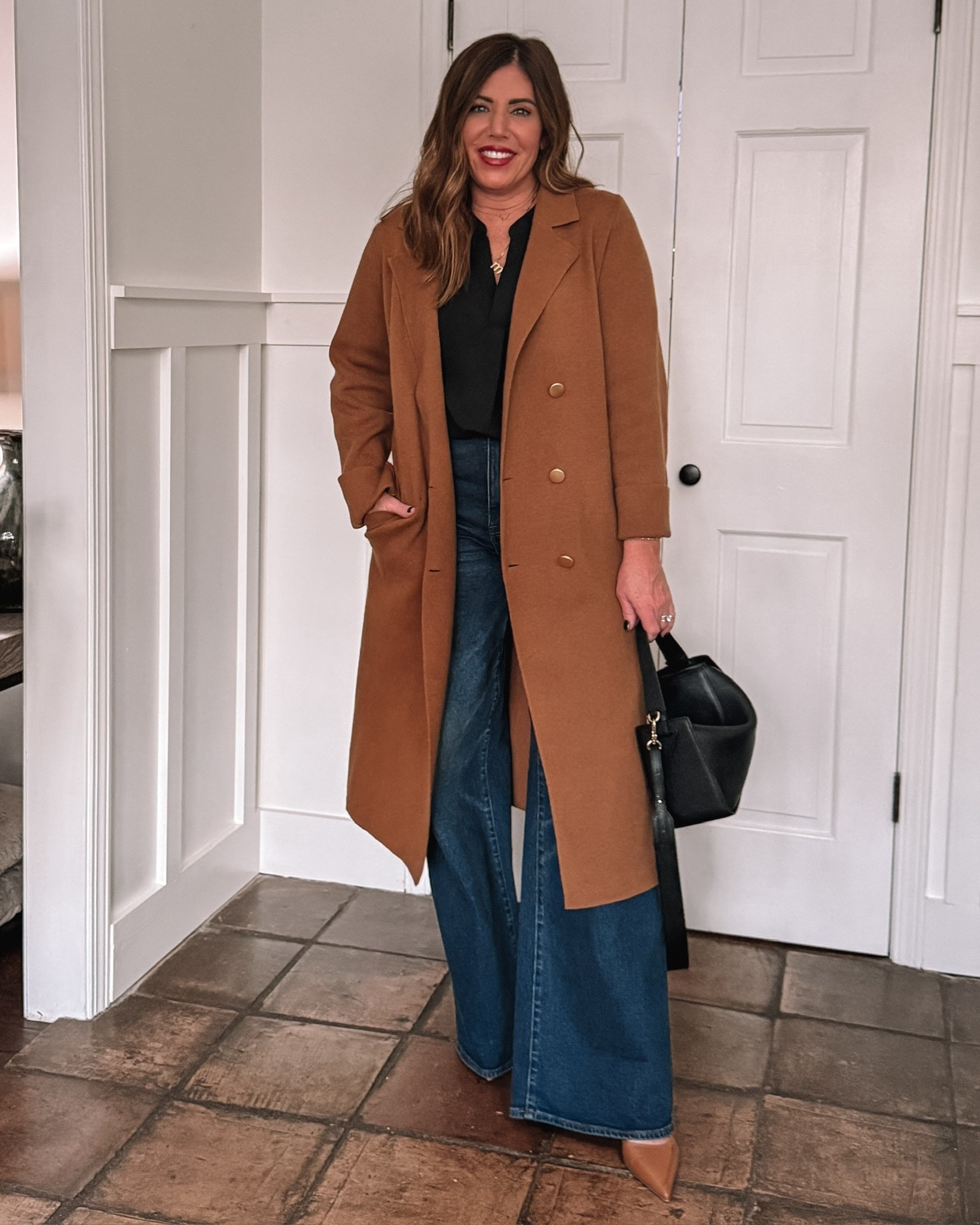 A cozy wool blend coat! This will be perfect for the cold season. I'm wearing a medium. Such great quality for a steel of a price.

#LTKMidsize #LTKOver40 #LTKootd