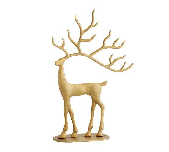 Merry Reindeer Brass Objects | Pottery Barn (US)