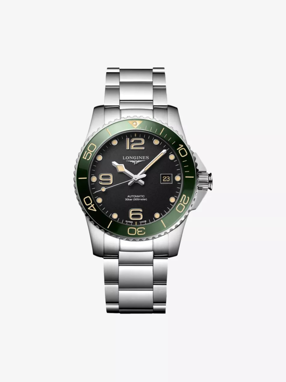 L3.781.4.05.6 HydroConquest 41mm Stainless-Steel Automatic Watch | Selfridges