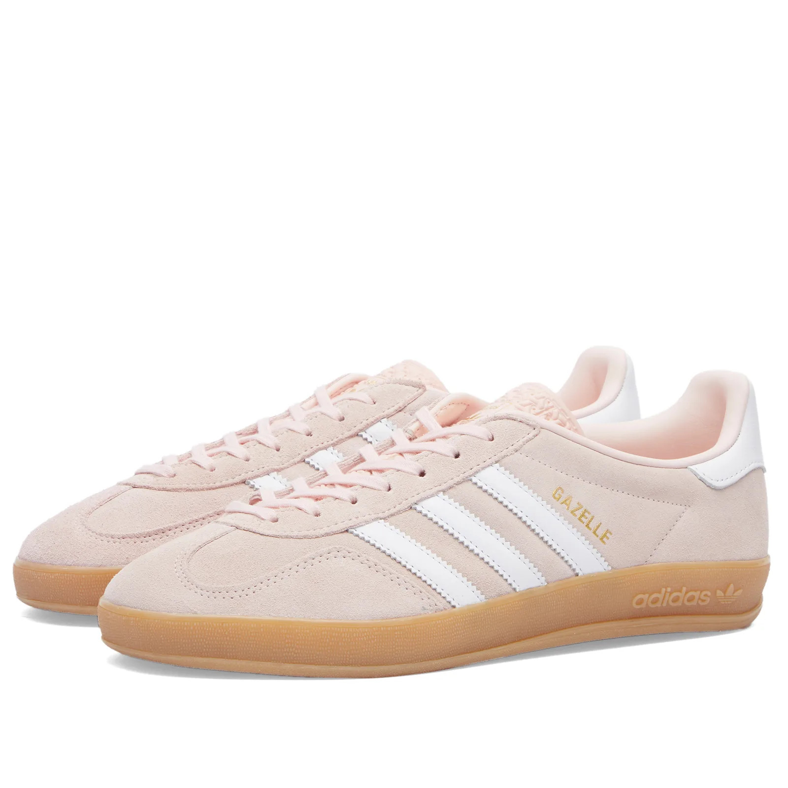 Adidas Women's Gazelle Indoor W in Sandy Pink/White/Gum, Size UK 7.5 | END. Clothing