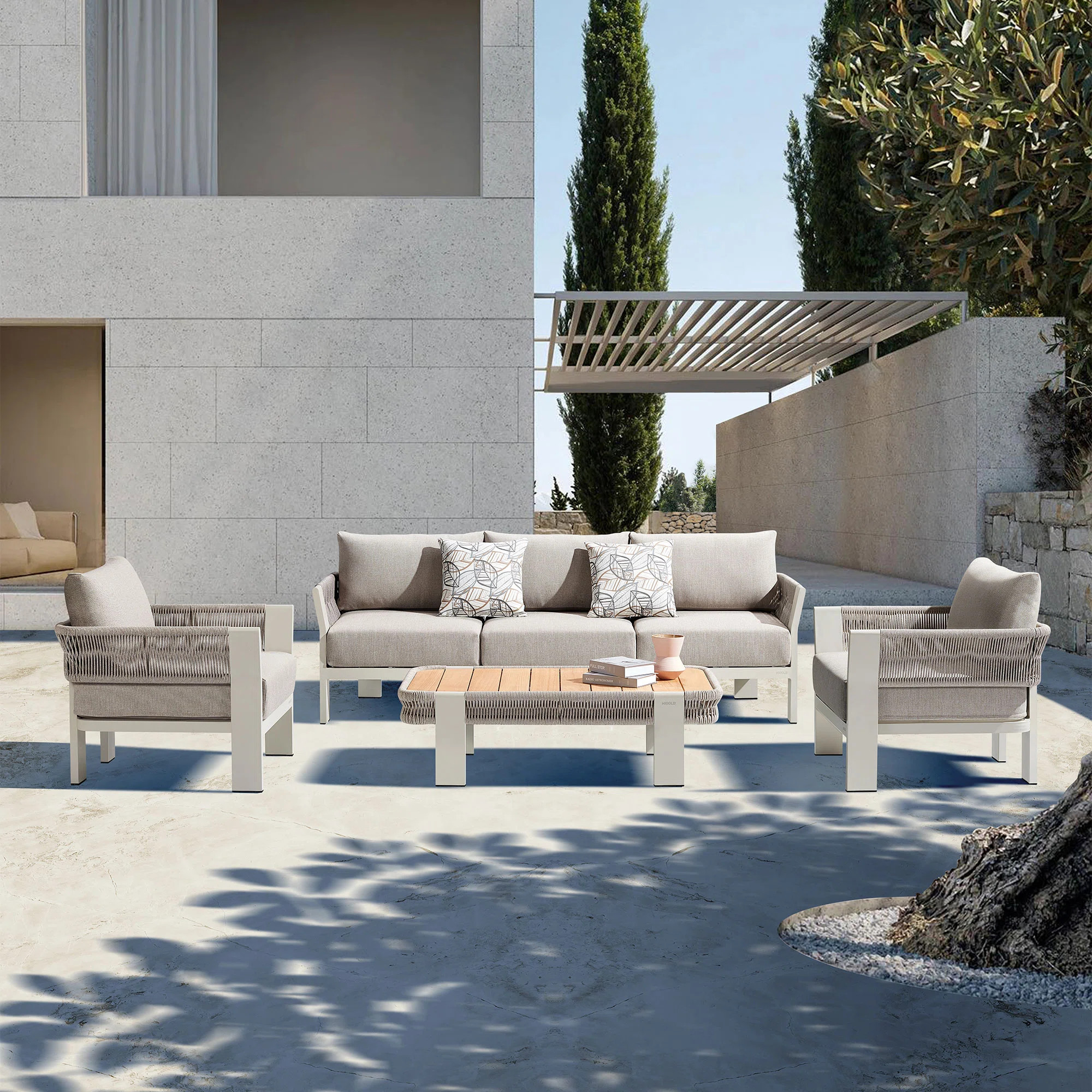 5 - Person Patio Conversation Set with Cushions | Wayfair North America