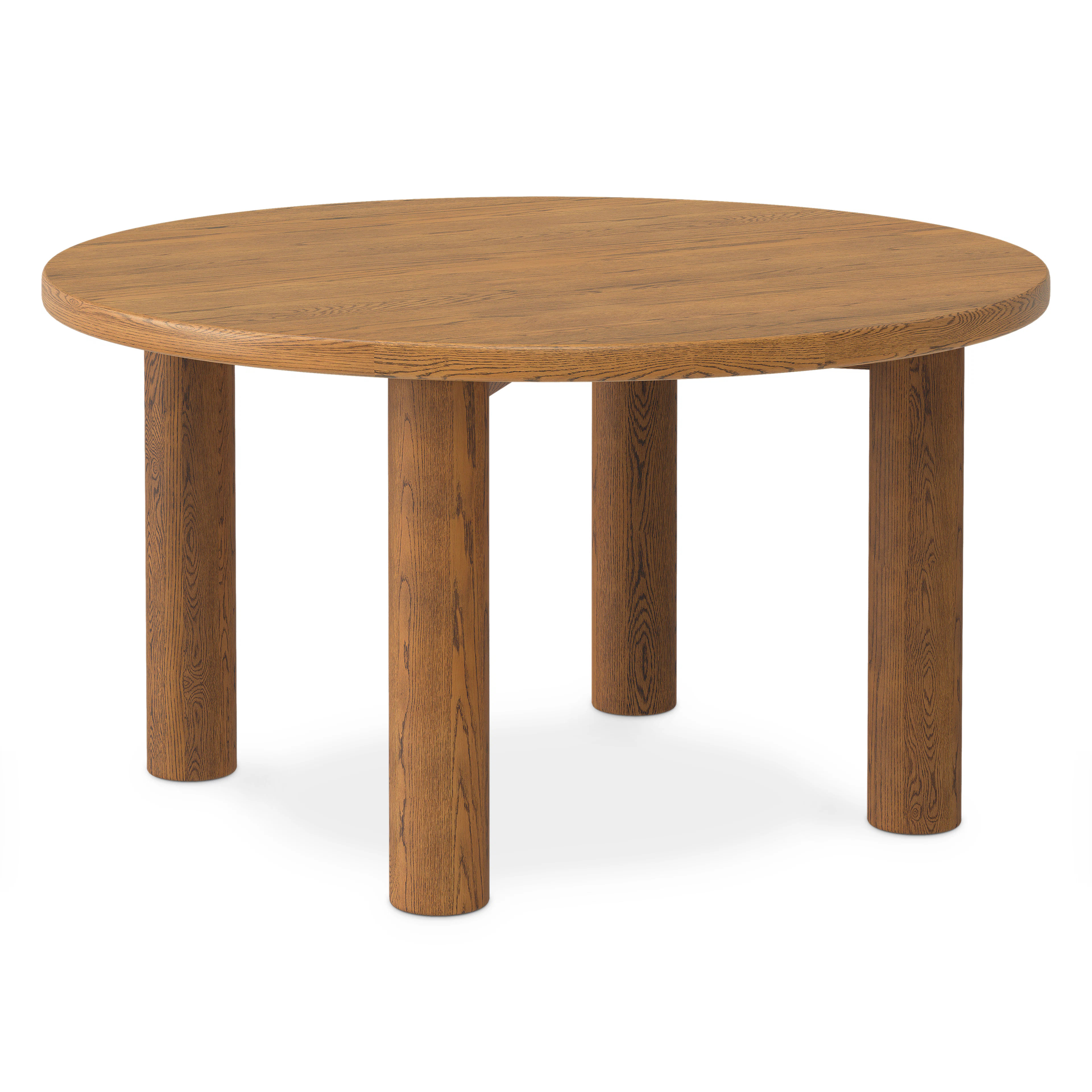 Adel 55.5" Round Dining Table - Smoked Oak | Article