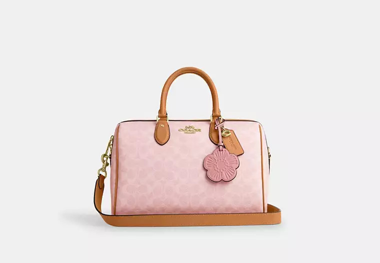 Rowan Large Satchel Bag In Signature Canvas With Charms | Coach (CA)