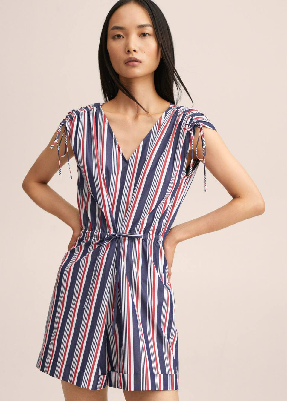 Cord striped jumpsuit | MANGO (US)