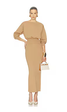 Helsa Hildie Maxi Dress in Camel from Revolve.com | Revolve Clothing (Global)