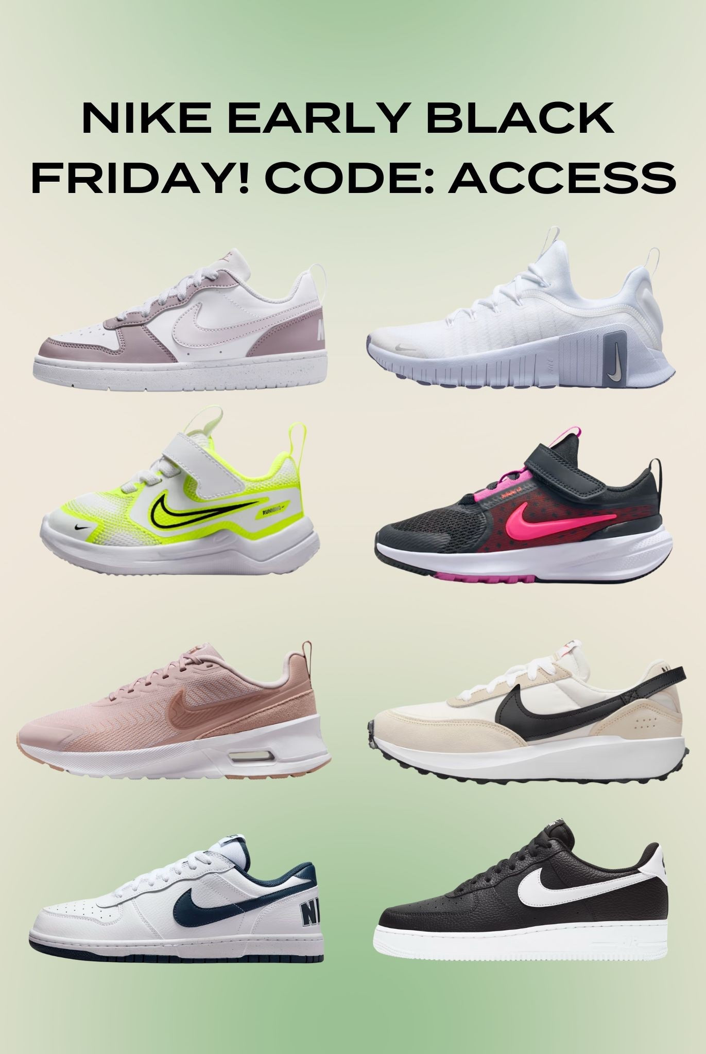 Nike early Black Friday sale! Extra 25% off use code ACCESS 👏🏾

#LTKFindsUnder100 #LTKShoeCrush #LTKSaleAlert