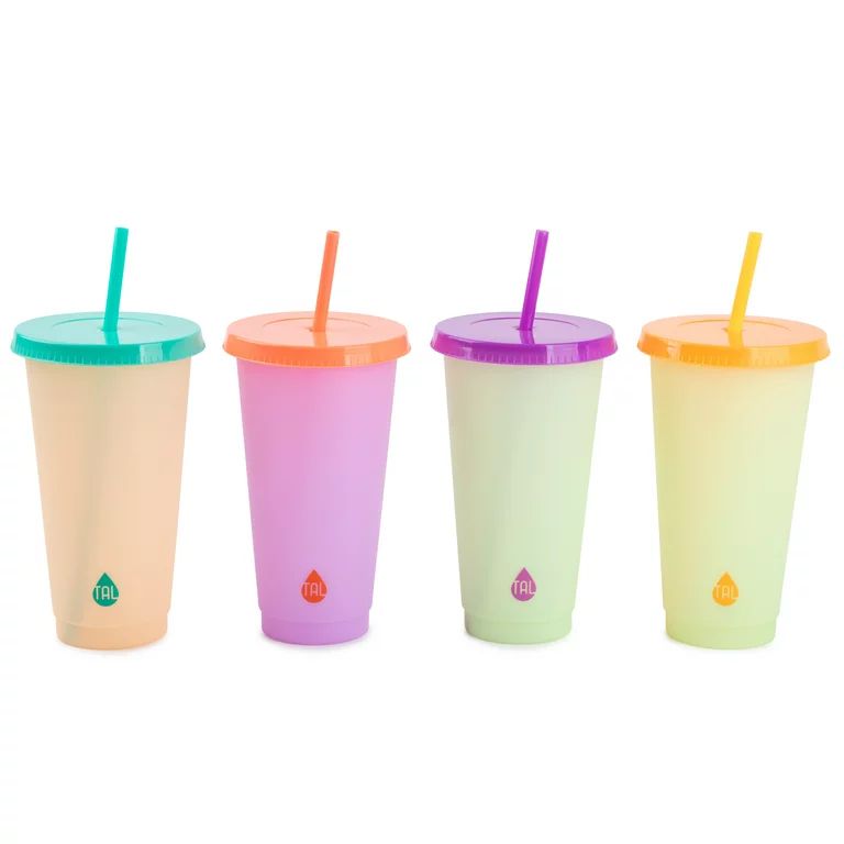 TAL Color Changing Plastic Tumbler Cups 24 fl oz, Multi Color | Walmart (US)