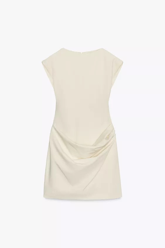 SHORT DRESS WITH DRAPED FABRIC | Zara UK