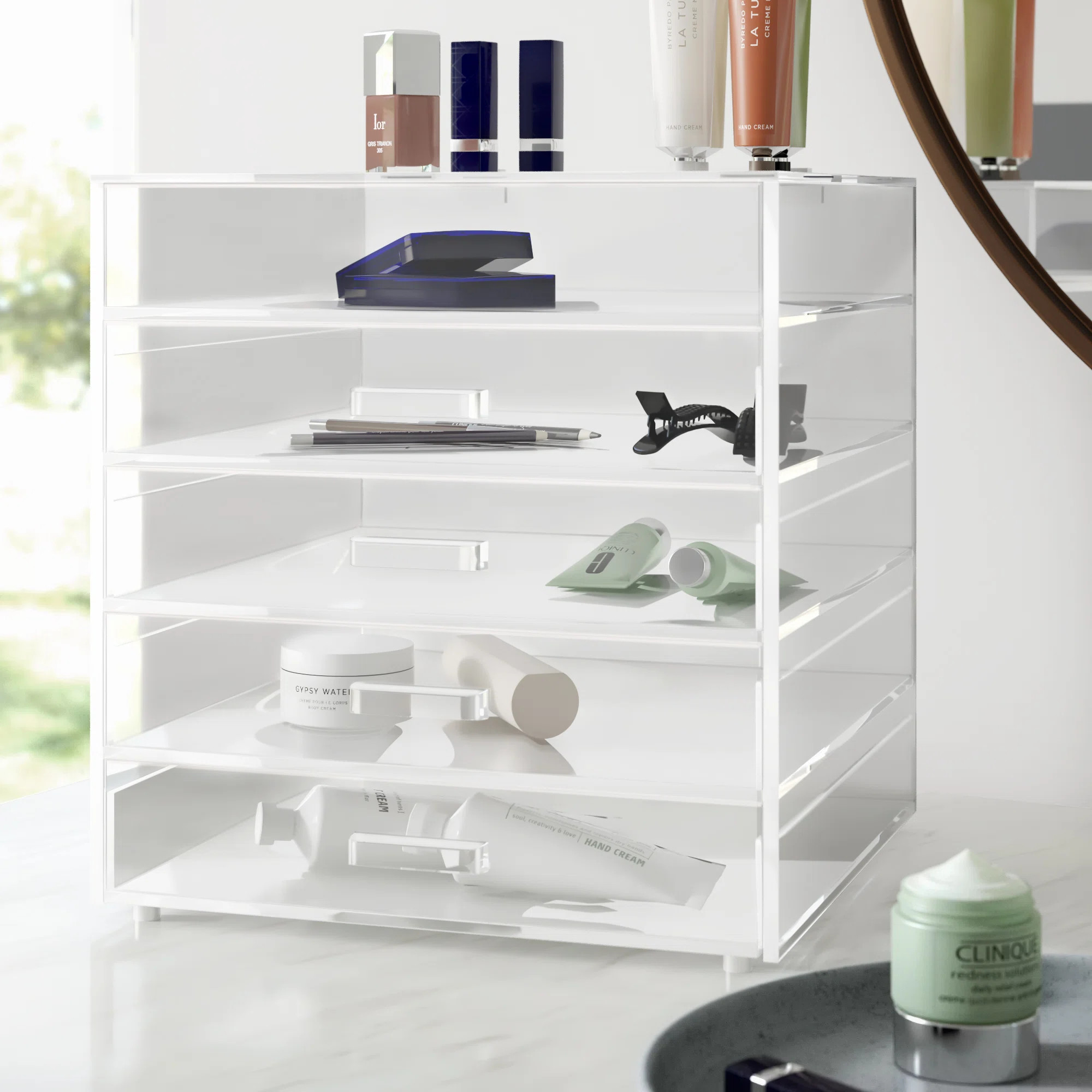 Dotted Line™ Alysa Acrylic Makeup Organizer & Reviews | Wayfair | Wayfair North America