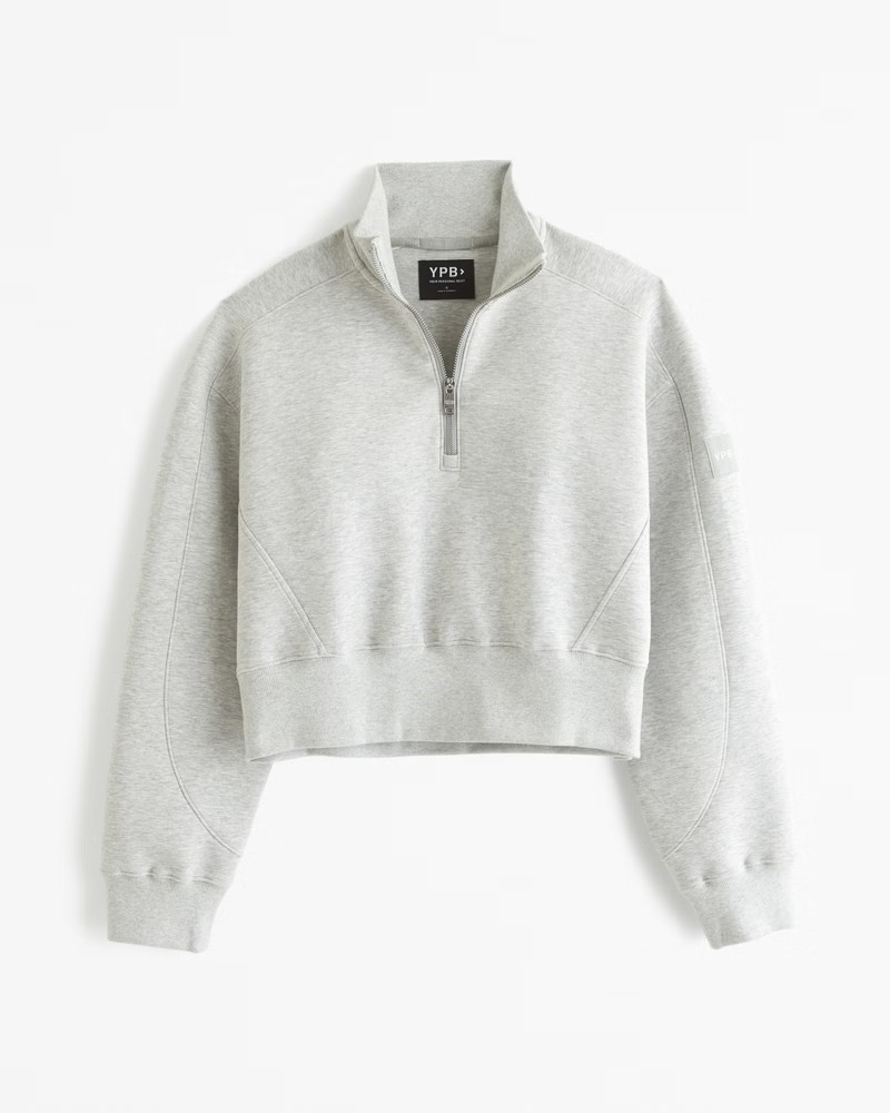 Abercrombie & Fitch Women's YPB neoKNIT MAX Half-Zip in Heather Gray - Size XS | Abercrombie & Fitch (US)
