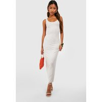 Womens Scoop Neck Maxi Dress - Beige - 8, Beige | Boohoo.com (UK & IE)