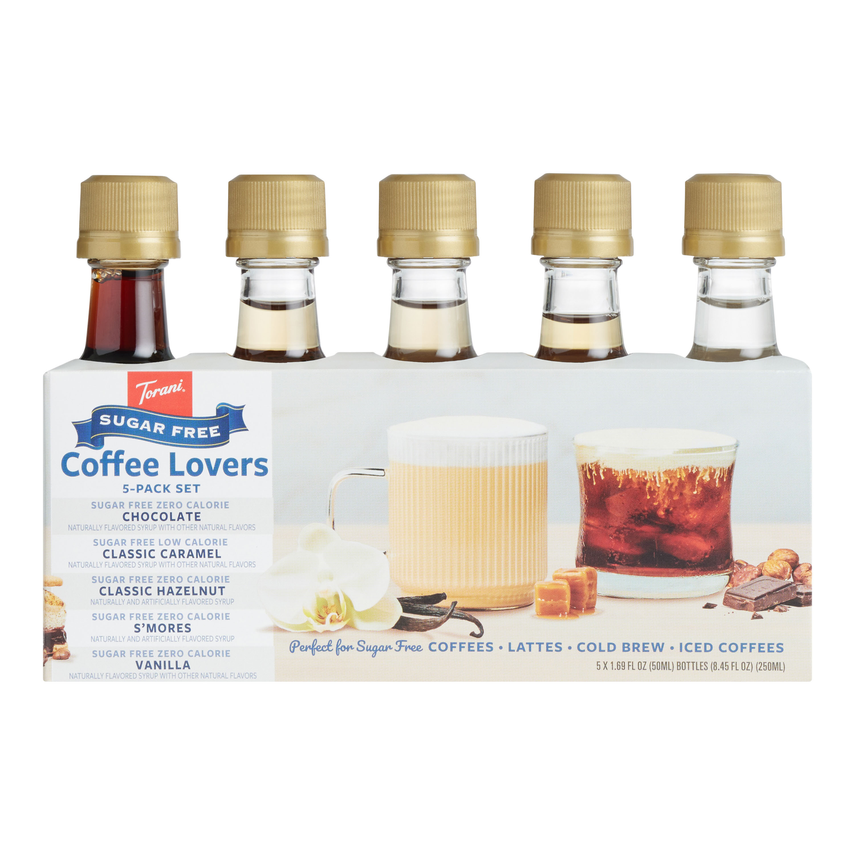 Torani Mini Sugar Free Coffee Lovers Syrup Sampler 5 Pack | World Market