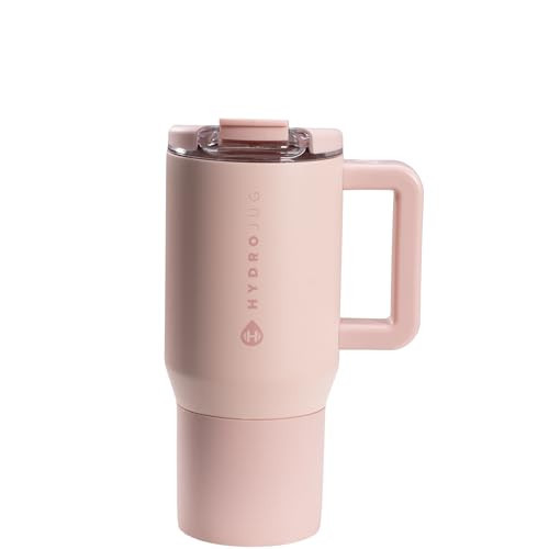 HydroJug Coffee Traveler 20 oz - Leak-Resistant, Ceramic-Lined Insulated Travel Coffee Mug for Hot or Cold Drinks with Flip Lid & Handle, Dishwasher Safe Coffee Tumbler, Dusty Rose | Amazon (US)