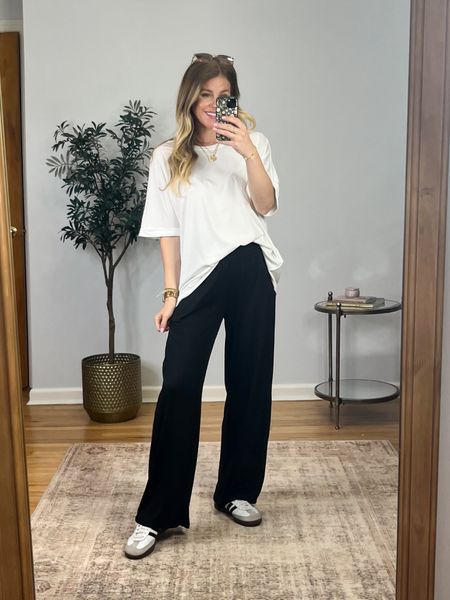 Super comfy pants, paired with this cute basic tee! Size small in both! #amazonfashion #founditonamazon #founditonamazonfashion

#LTKFindsUnder50 #LTKStyleTip #LTKFindsUnder100