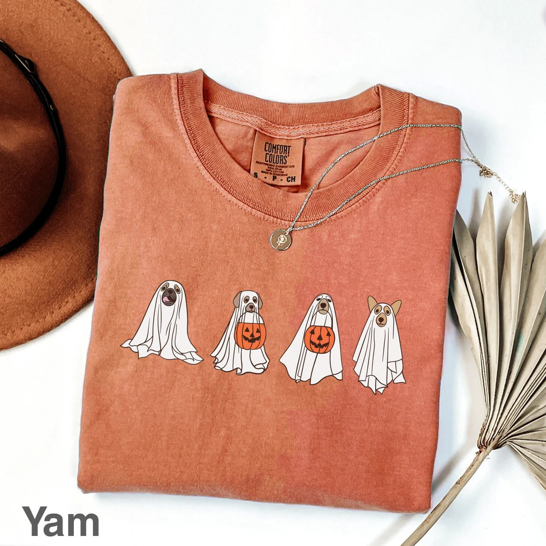 Comfort Colors® Сute Ghost Dog T-shirt Ghost Dog T-shirt Dog - Etsy | Etsy (US)