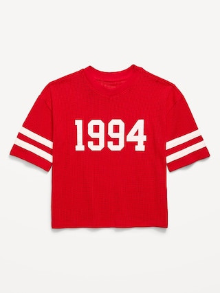 Oversized Mesh Graphic Football T-Shirt for Boys | Old Navy (US)