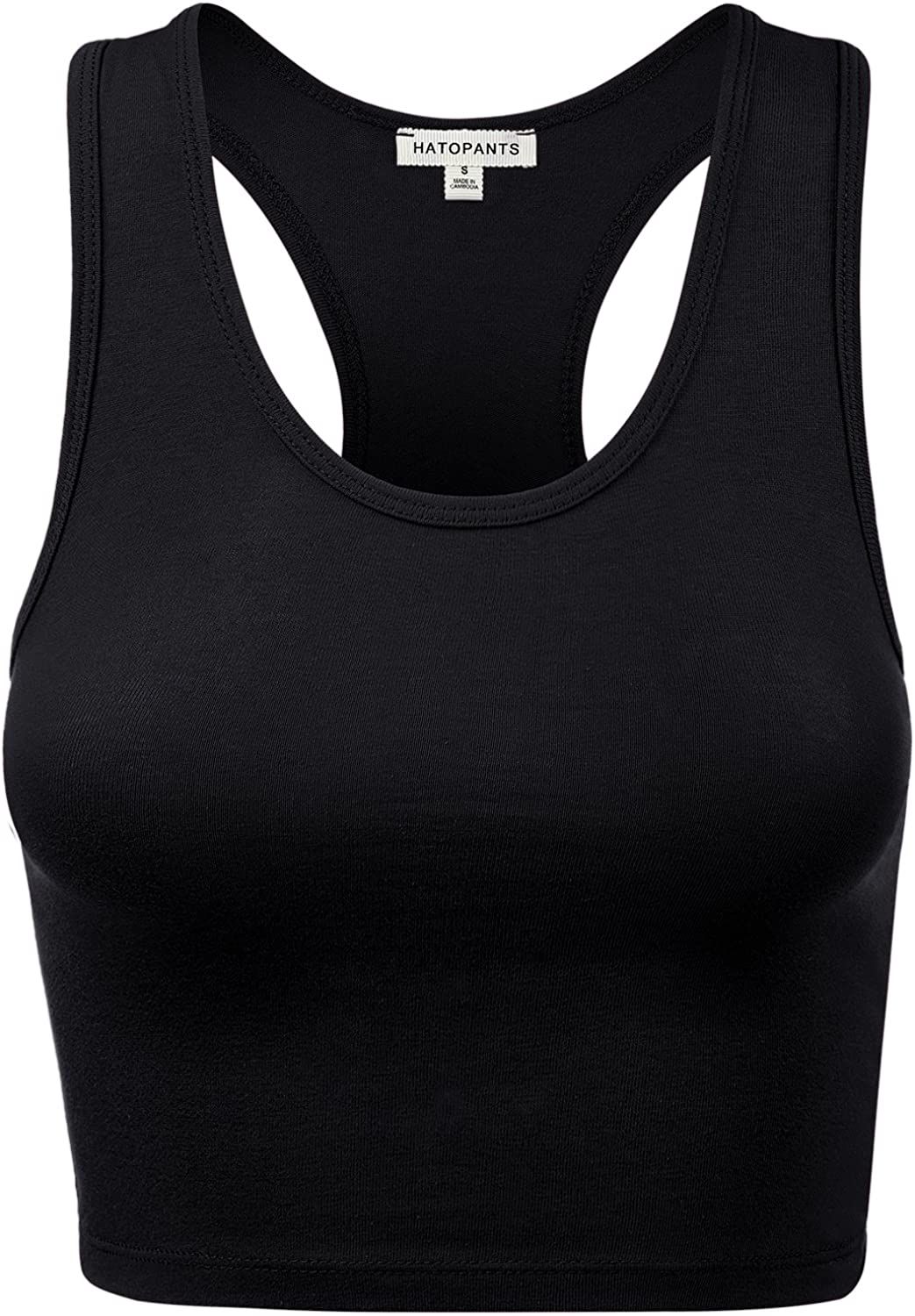 Women's Premium Cotton Racerback Lingerie Camisole Tank Basic Crop Tops | Amazon (US)