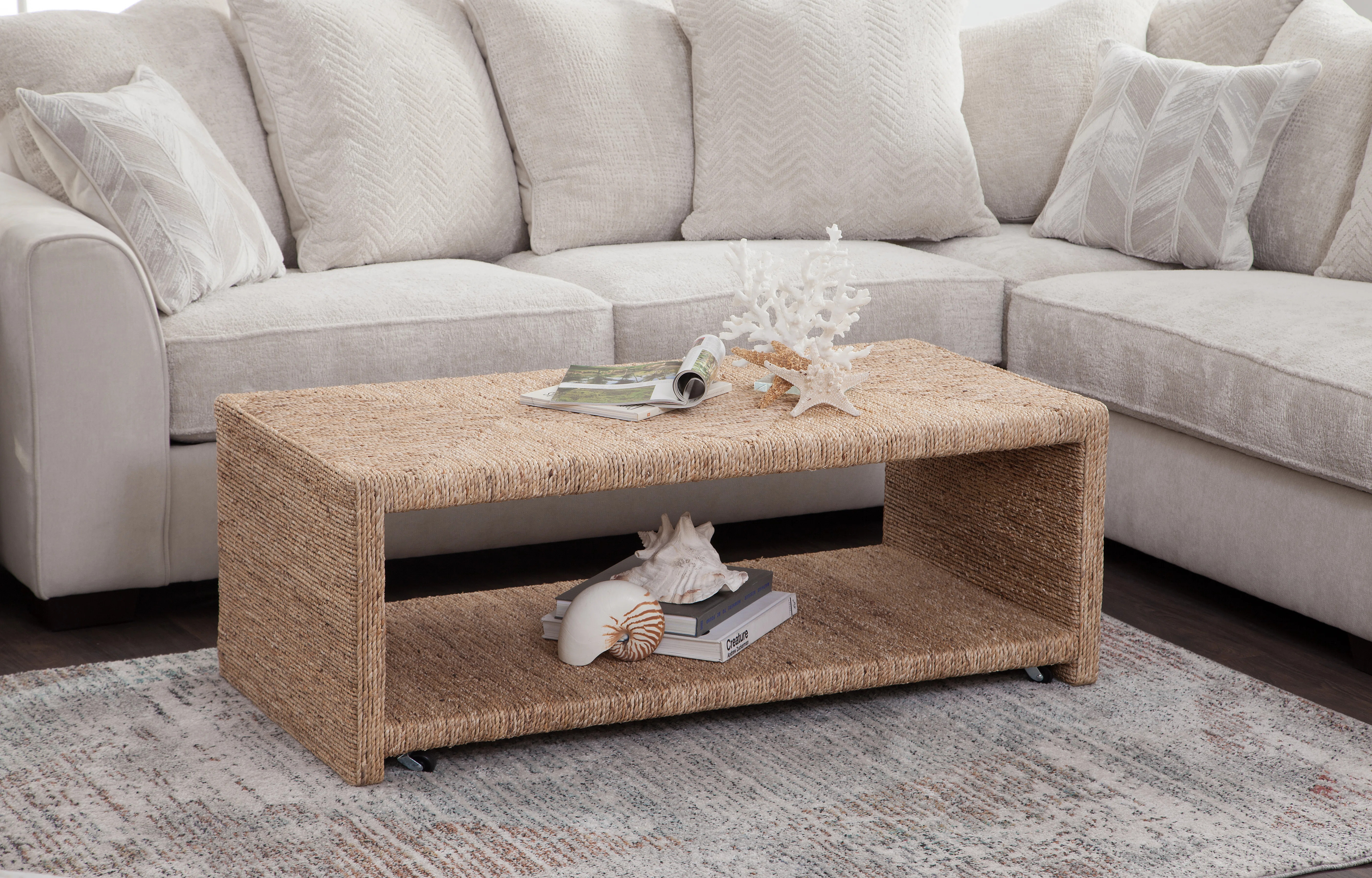 Colston Natural Rectangular Coffee Table With Storage | Wayfair | Wayfair North America