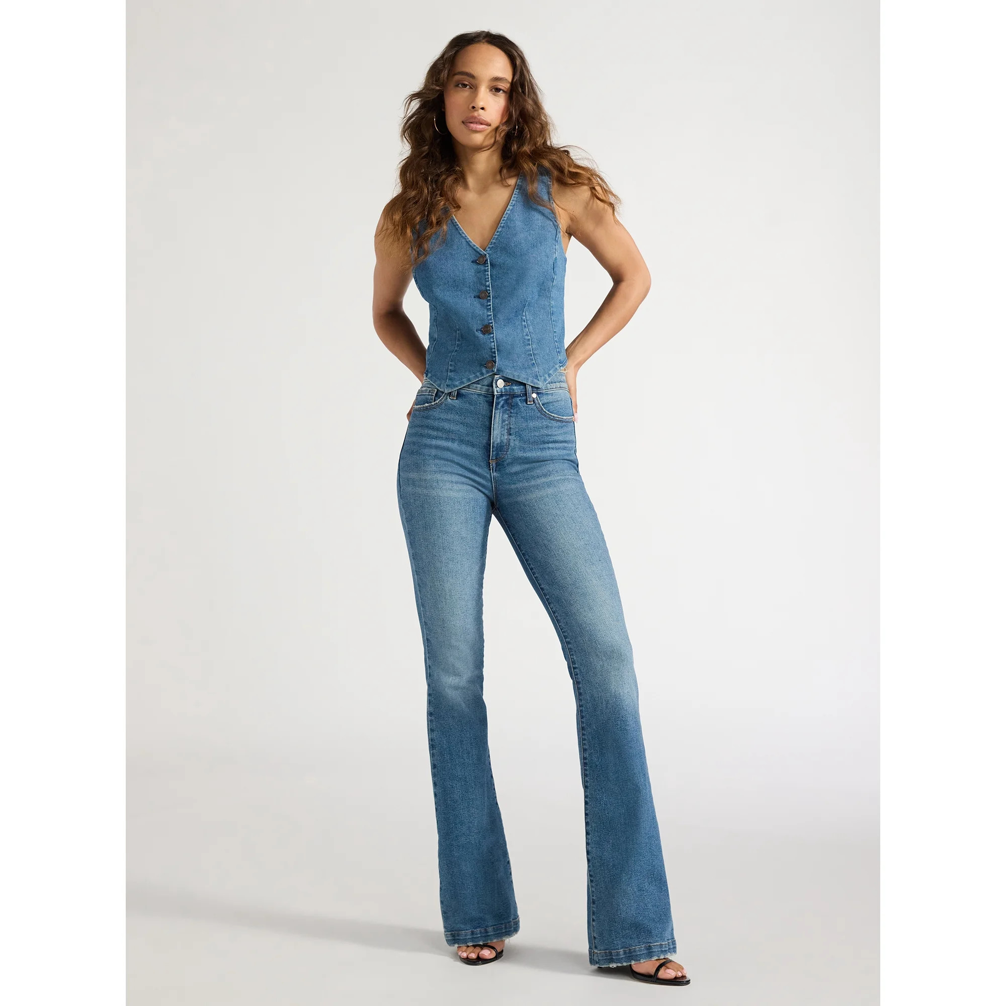 Sofia Jeans Women's Denim Vest, Sizes XS-XXXL | Walmart (US)