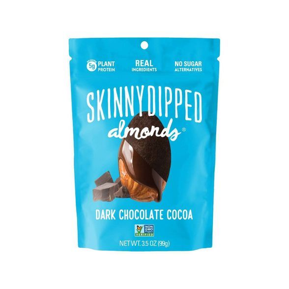 SkinnyDipped Dark Chocolate Cocoa Almonds - 3.5oz | Target