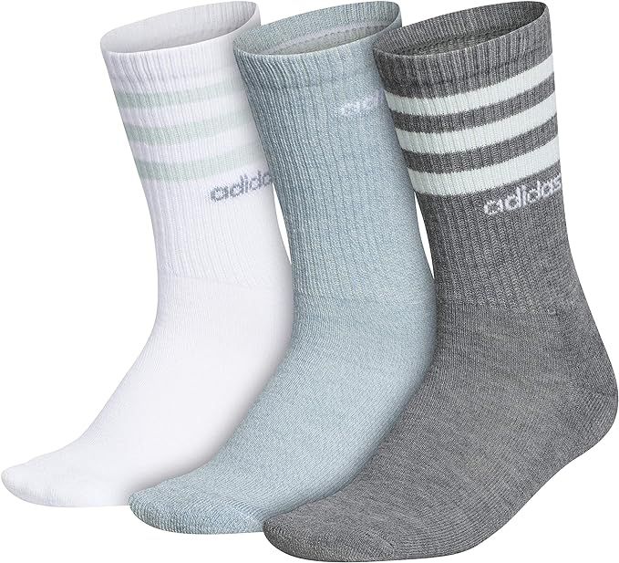 adidas Women's 3-stripe Crew Socks (3-pair) | Amazon (US)