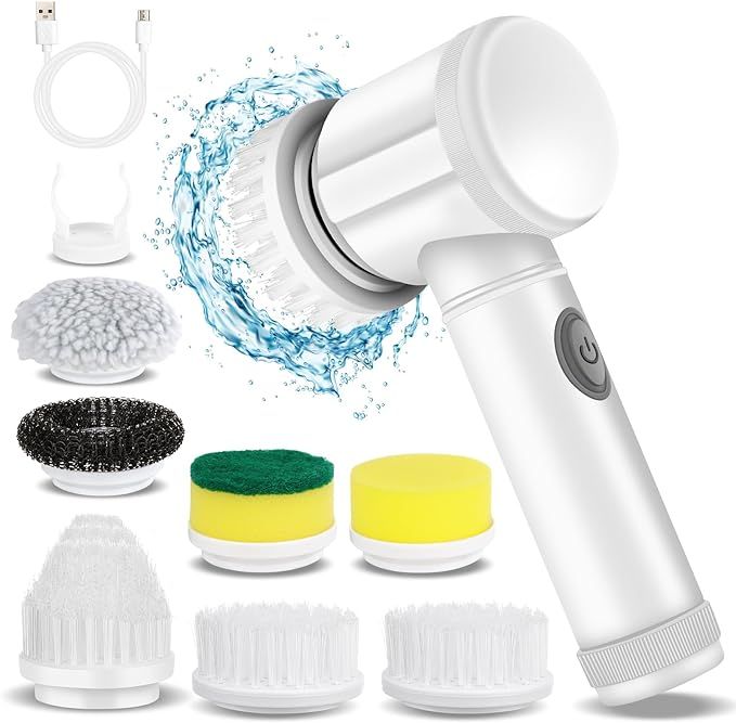 LEKISHE Electric Spin Scrubber, Electric Cleaning Brush Cordless Power Scrubber with 7 Replaceabl... | Amazon (US)