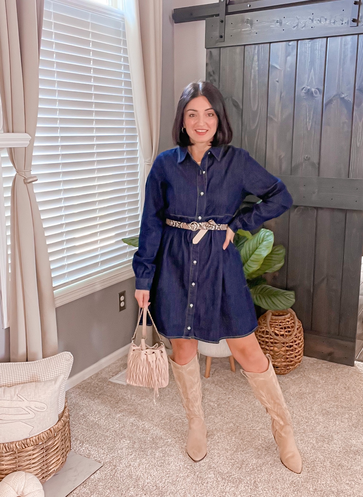 Thanksgiving outfit, work outfit, fall dresses, thanksgiving dresses, winter outfit, holiday dress 
#denimdress #westernboots #ltkamazonfashion #ltktargetstyle

#LTKshoecrush #LTKSeasonal #LTKHoliday