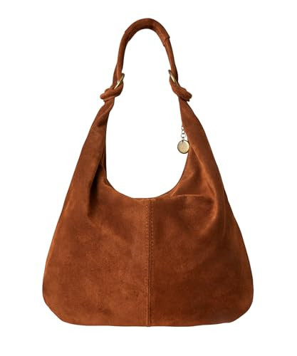 Joe Browns Women's Knotted Italian Suede Hobo Slouch Bag Handbag, Tan | Amazon (UK)