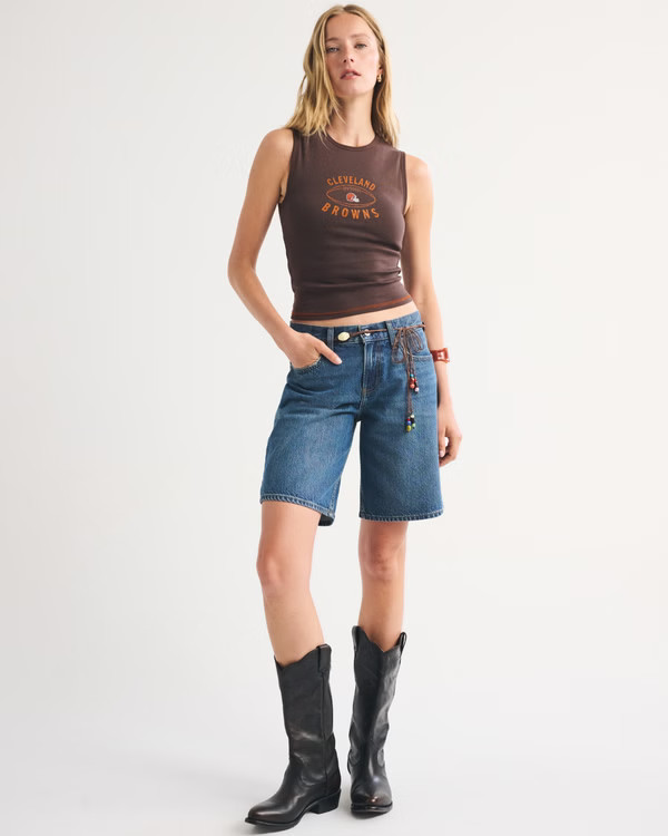 Cleveland Browns Bra-Free Rib High-Neck Tank | Abercrombie & Fitch (US)