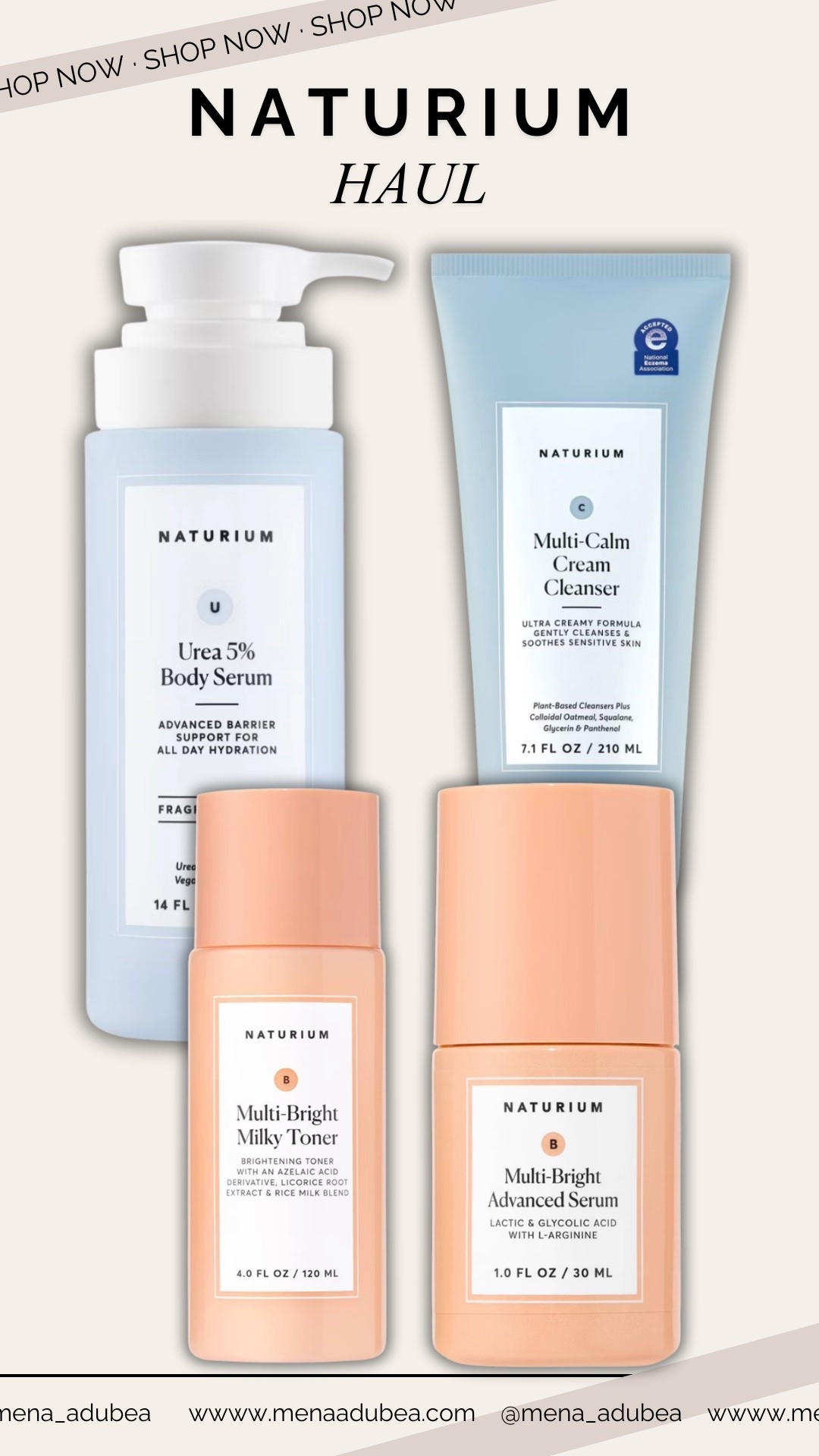 #AD Restocked on some of my Naturium favs from @target! 

+ Naturium Multi-Calm Cleanser
+ Naturium Multi-Bright Milky Toner
+ Naturium Multi-Bright Advanced Serum
+ Naturium Urea 5% Body Serum

#NaturiumPartner #Naturium #NaturiumSkincare #TargetPartner #target @naturium 

@shop.ltk #liketkit