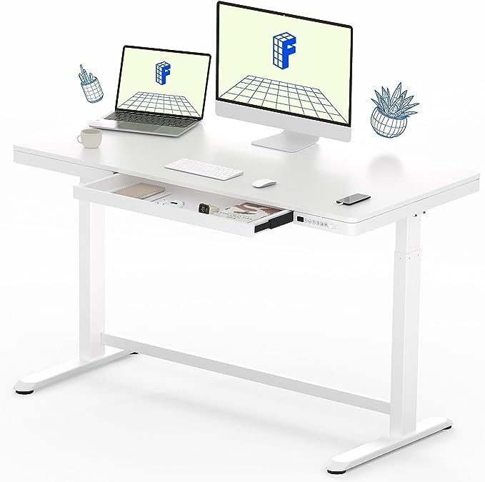 FLEXISPOT Comhar Electric Standing Desk with Drawers Charging USB A to C Port, Height Adjustable ... | Amazon (US)